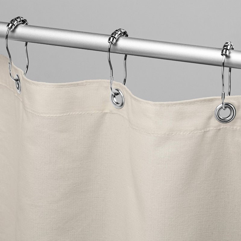 Bean Products Bean Products Premium 54 x 74 Stall Shower Curtain  Natural Durable and Breathable Cotton Fabric Shower Curtain  Perfect for Master Bath Tubs Guest Bathrooms and Dorms Natural