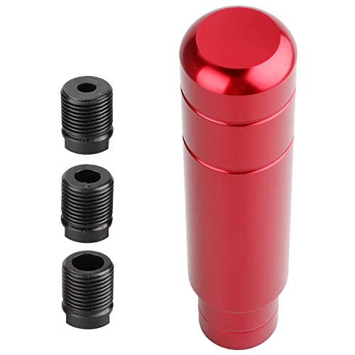 BARTOO Aluminum Alloy Heavy Weighted Shifter Knob, 5" Auto Gear Shift Knob, Car Gear Lever Stick Shifter Handle,with 3 Threaded Adapters M8 M10 M12,Fit Most Automatic Manual Vehicle(Red) - Image 4