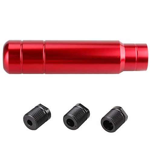 BARTOO Aluminum Alloy Heavy Weighted Shifter Knob, 5" Auto Gear Shift Knob, Car Gear Lever Stick Shifter Handle,with 3 Threaded Adapters M8 M10 M12,Fit Most Automatic Manual Vehicle(Red) - Image 3
