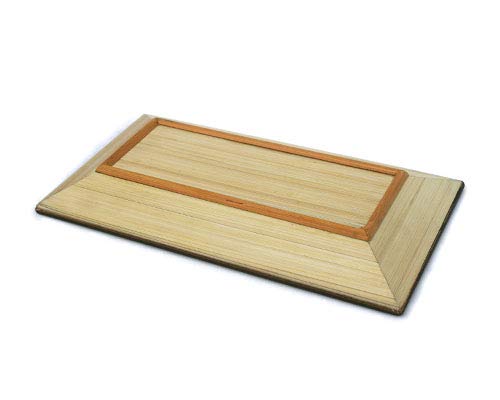 Kadam Haat Handmade Bamboo Rectangular Serving Tray, Cereal Plate, Tea/Drink Platter, Dinner Serving, Snack Tray | (Small), Black & Natural) - Image 4