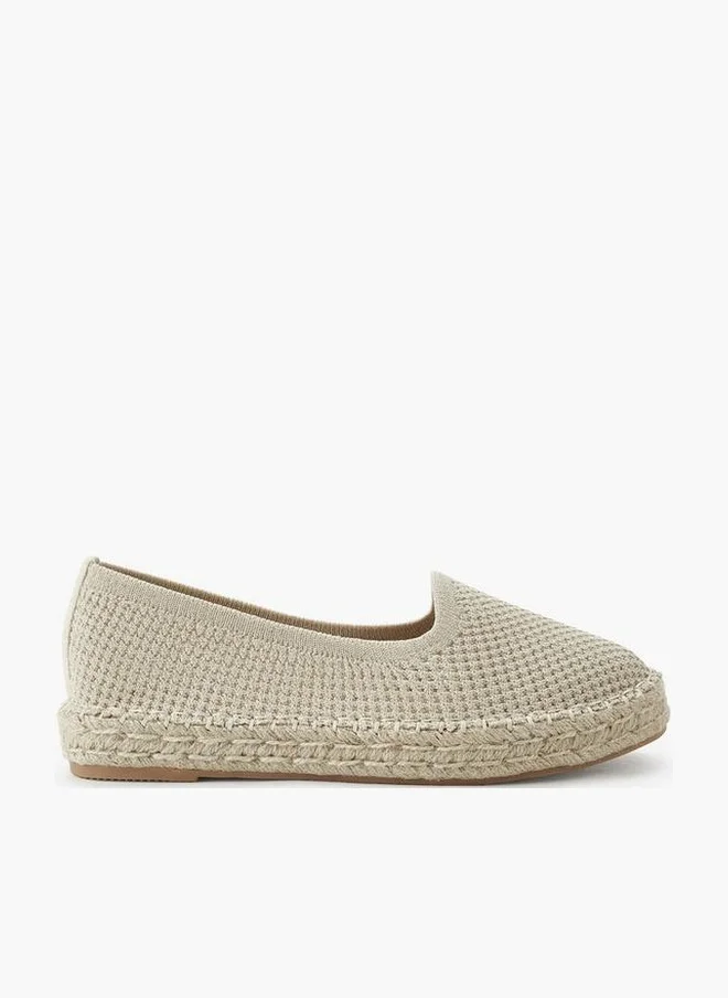 Peppermint Women Textured Espadrille Loafers