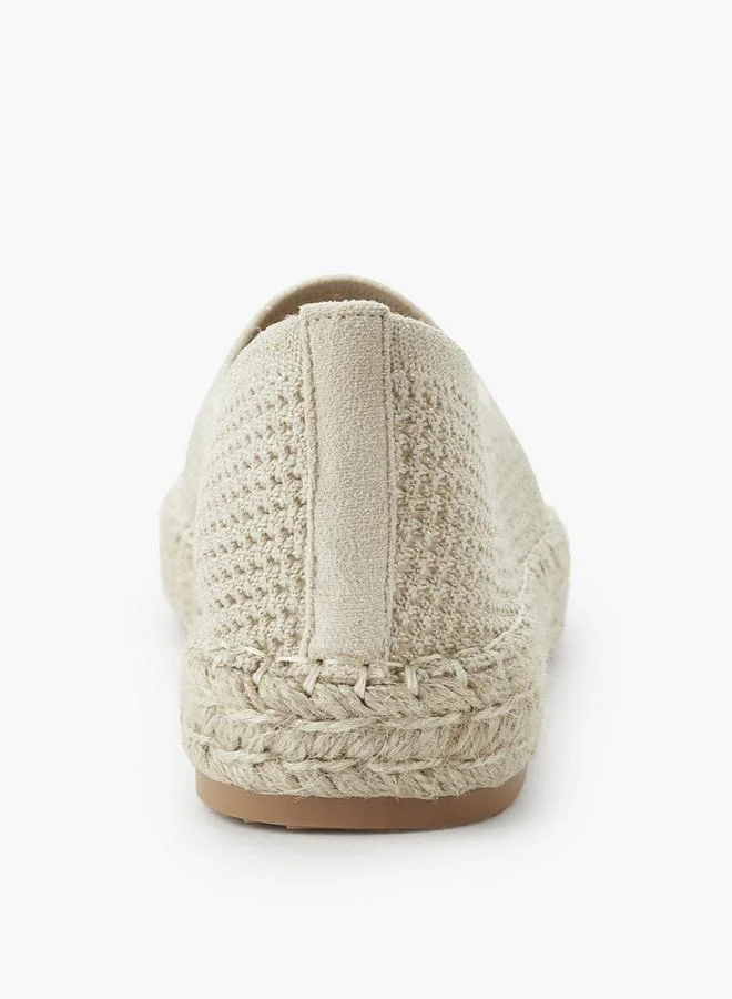 Peppermint Gold Women Textured Espadrille Loafers for Women | Best Price UAE
