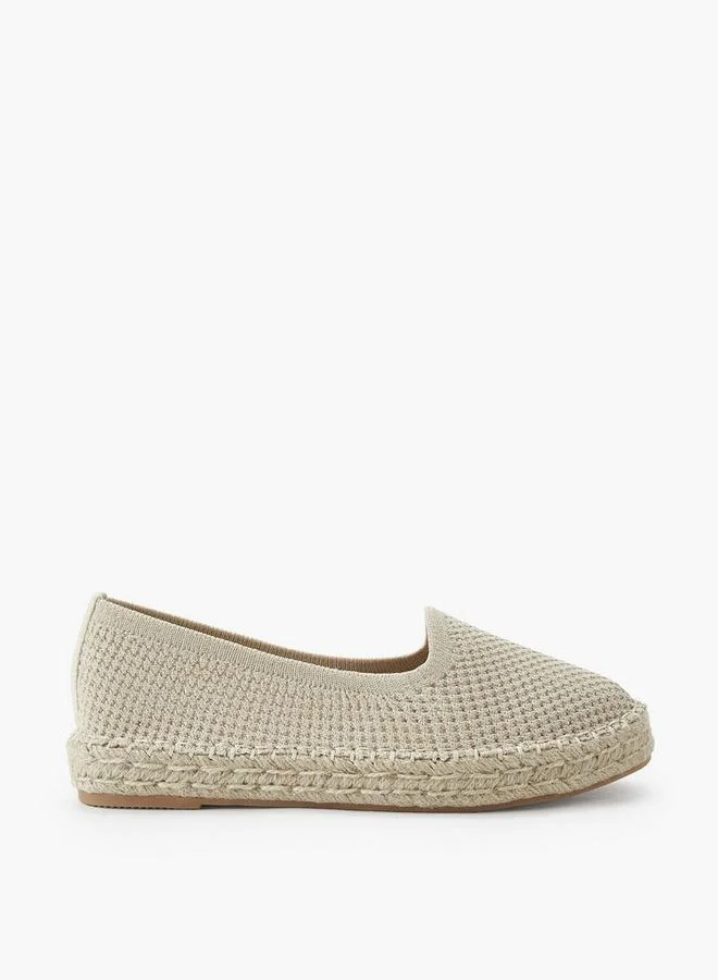 Peppermint Gold Women Textured Espadrille Loafers for Women | Best Price UAE