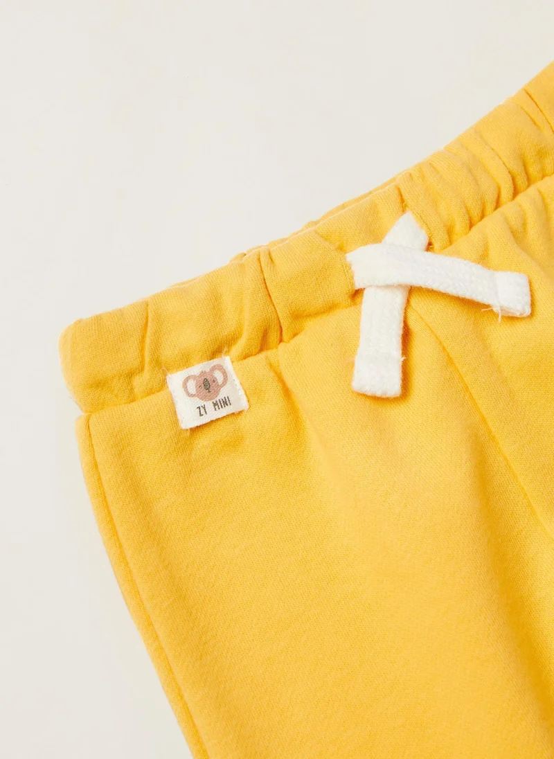 زيبي Cotton Trousers for Newborn Baby Boys, Yellow