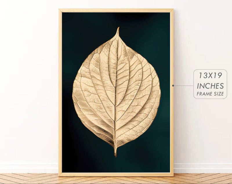 Gamya Big Modern Framed Posters Wall Decor Paintings For Living Room, Bedroom/Big Paintings For Wall Decoration, Frames For Wall Decor Set of 3 (13x19 Inches) (Green Gold) - Image 3