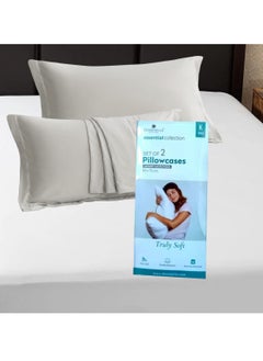 Donetella Microfiber Pillowcases 2-Pcs Soft Pillow Cover With Envelope Closure (Without Pillow Insert),Warm Grey  - Image 4