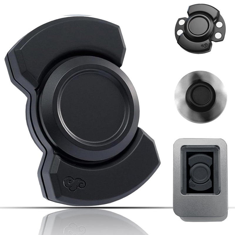 zimdun Alloy Metal Fidget Toys Adults3in1 Silent Fidget SpinnerStress Relief fidgetsSensory Toys for Adult Black - Image 2