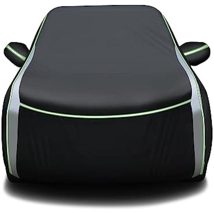 rayihni Full Car Cover Fits for Toyota Highlander 2001-2023 2024 All Weather Car Covers Outdoor for Highlander SUV Waterproof UV Protection with Zipper & Reflective Safety Strips - Image 1