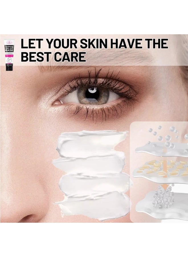Aichun beauty Whitening Peel Off Facial Mask 120ml Deep Cleaning of Oils And Dirt Anti Aging Peel Off Mask with Collagen And Milk Quick Whitening - Image 4