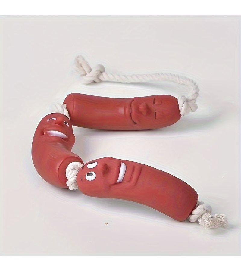 1 Random Style Interactive Dog Chew Toy For Sausage Shaped Puppy Training Puppy Chewing - Image 1