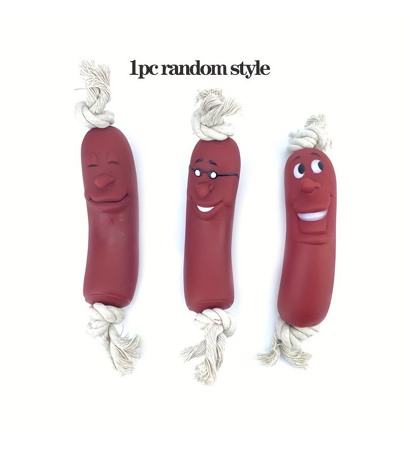 1 Random Style Interactive Dog Chew Toy For Sausage Shaped Puppy Training Puppy Chewing - Image 3