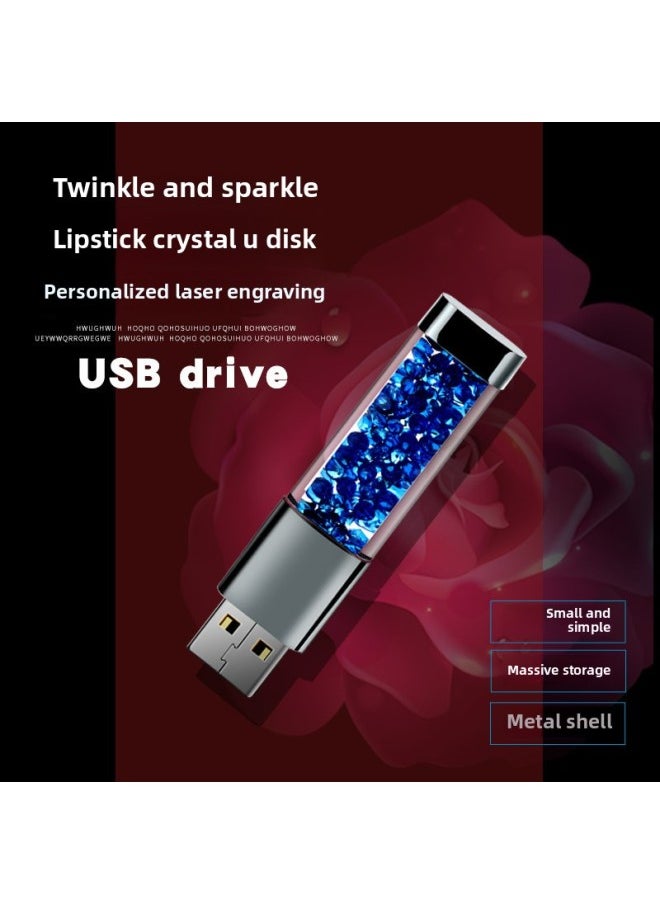 قرص فلاش USB كريستالي معدني إبداعي 32 جرام/16 جرام سيارة موسيقى مؤسسة حدث زفاف شعار قرص فلاش USB اللون: برتقالي كريستالي - السعة: 16 جيجابايت  - Image 4