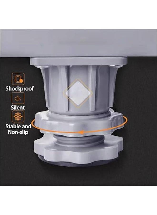 HOOKOR Fridge Stand Universal Stand Base Adjustable Refrigerator Stand with Strong Feet and Brake Wheels Washing Machine Pedestal Multi-Functional Base for Dryer (Double - 4 Wheels + 8 Legs)  - Image 3