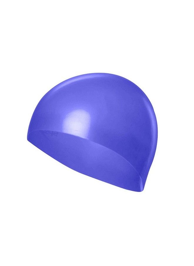 MAJIK - Waterproof Swimming Silicone Cap Protect Ear And Hair Breathable Cap For Both Long And Short Hair (Blue) - Image 1