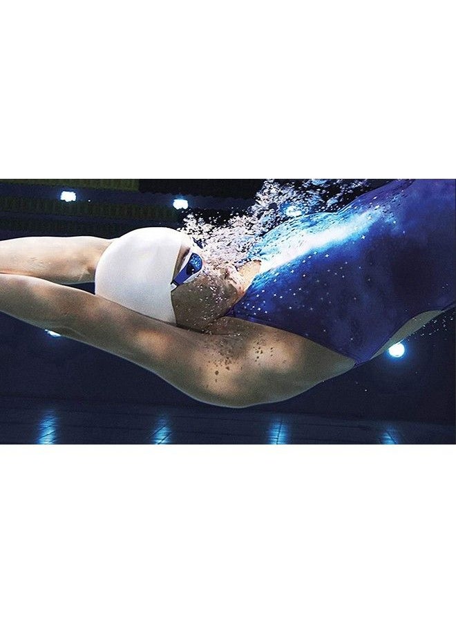 MAJIK - Waterproof Swimming Silicone Cap Protect Ear And Hair Breathable Cap For Both Long And Short Hair (Blue) - Image 1