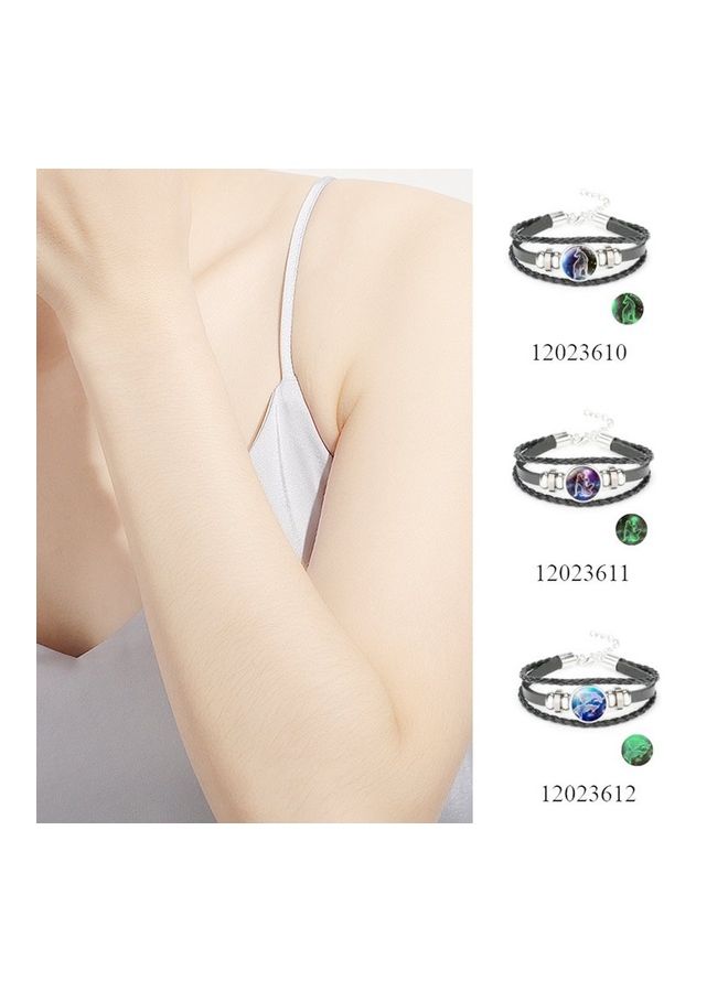 سوار جلدي مضيء بتصميم برج فلكي مكون من 12 قطعة - Image 1