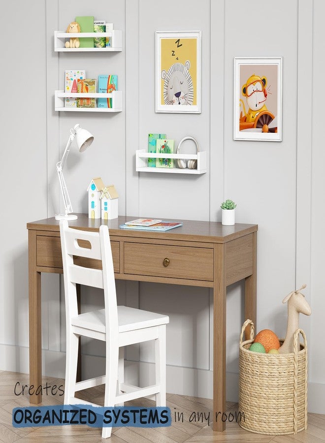 Harwaya White Nursery Floating Book Shelves for Wall Set of 3, Kids Wall Shelves for Baby Room Bedroom, Modern Hanging Bookshelf for Baby Toddler Children Girls Boys Decor and Toys Books Storage - Image 5