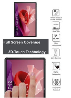 NAFCO Pack of 2 Lenovo Tab P12-12.7 inch Tempered Glass Screen Protector – High Transparency, Delicate Touch, Anti-Explosion, Smooth Arc Edges, Easy Installation, Screen Protector forLenovo Tab P12-12.7 inch  - Image 4