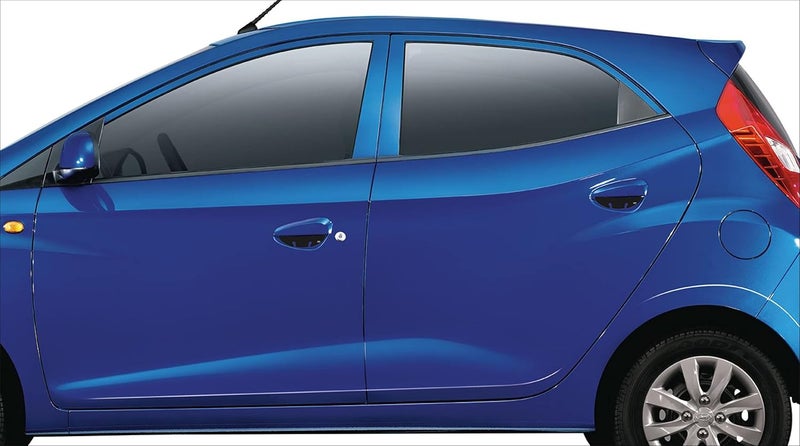 BIG FLAG BFRC 3D Gel Finish Car Door Carbon Fiber Handle Cup Scratch Guard Sticker Universal for Specific Brand (Pack of 4) (MRDRCFVAR) (EON_Hyundai) - Image 4