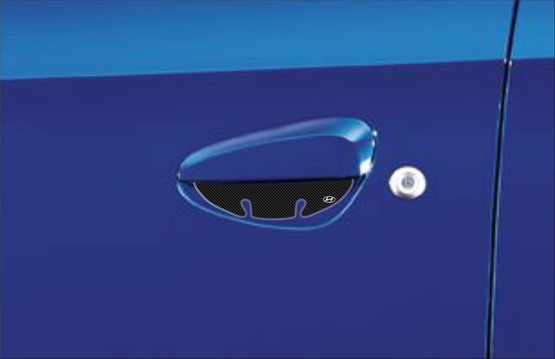 BIG FLAG BFRC 3D Gel Finish Car Door Carbon Fiber Handle Cup Scratch Guard Sticker Universal for Specific Brand (Pack of 4) (MRDRCFVAR) (EON_Hyundai) - Image 3