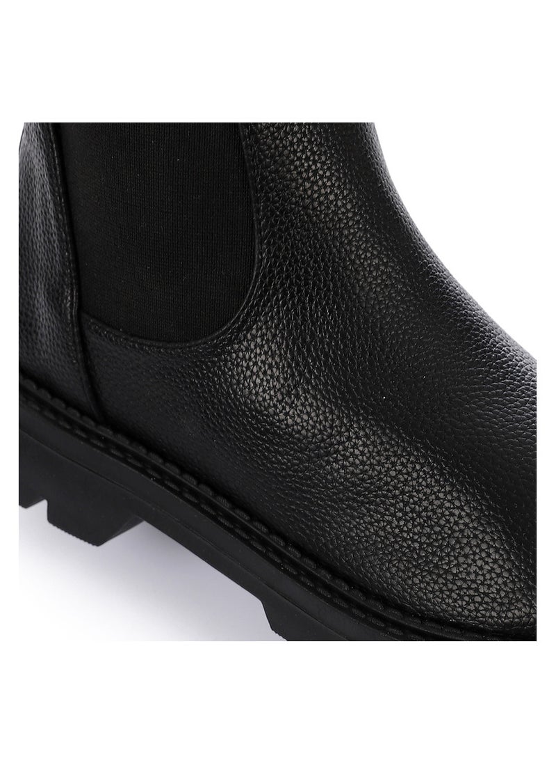 Mr.joe MR Joe Genuine leather Chunky Chelsea Boots for Everyday Style 3726 black  - Image 4