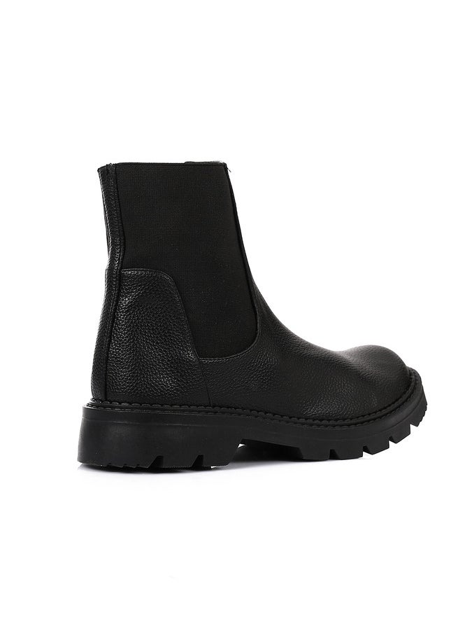 Mr.joe MR Joe Genuine leather Chunky Chelsea Boots for Everyday Style 3726 black  - Image 2