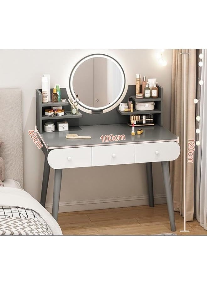 NKX - Dressing Table Makeup Mirror With Lights And 3 Drawers - Image 1