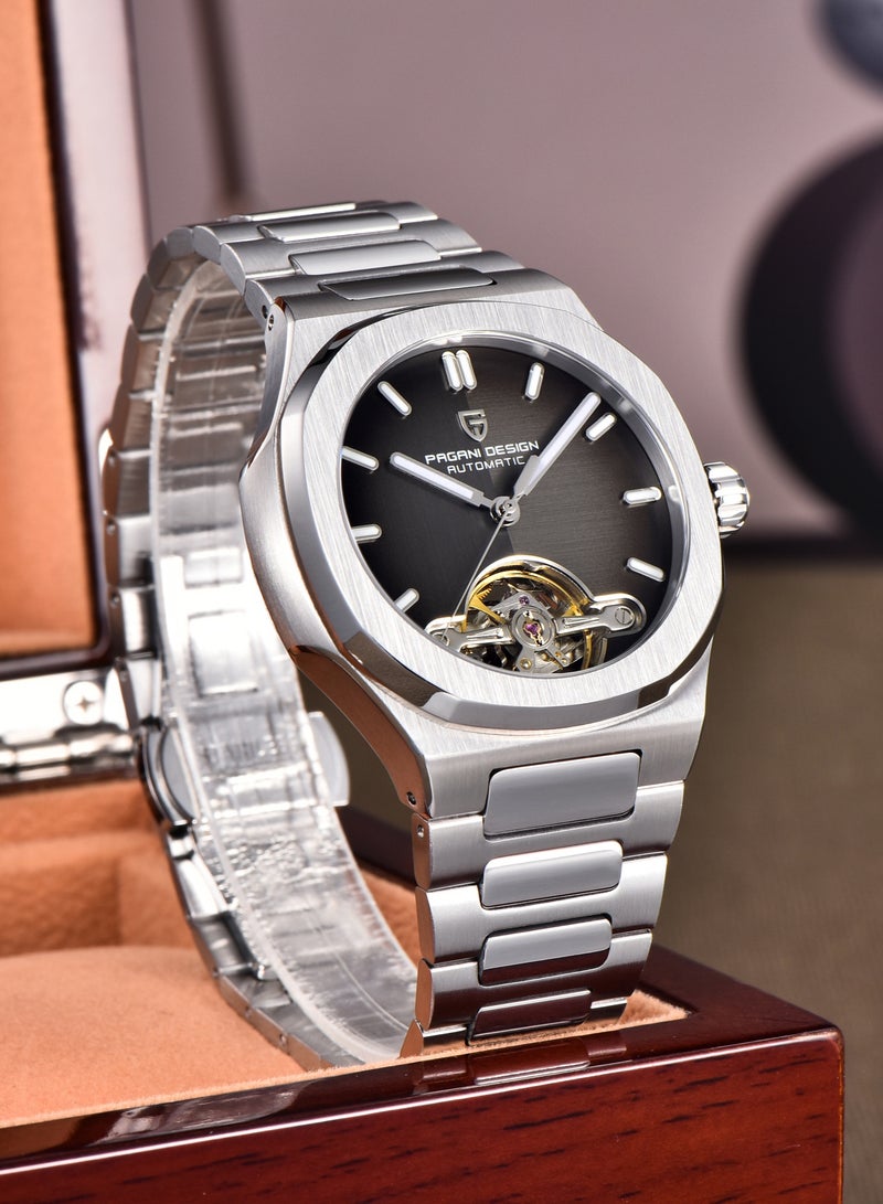 PAGANI DESIGN Business Men's Luxury Watch PD-YS025, Imported High-Quality Mechanical Movement, Skeleton Tourbillon, Sapphire Glass Crystal, Stainless Steel Strap, Fashion Luxury Watch - Image 1