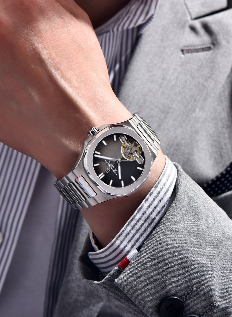 PAGANI DESIGN Business Men's Luxury Watch PD-YS025, Imported High-Quality Mechanical Movement, Skeleton Tourbillon, Sapphire Glass Crystal, Stainless Steel Strap, Fashion Luxury Watch - Image 2