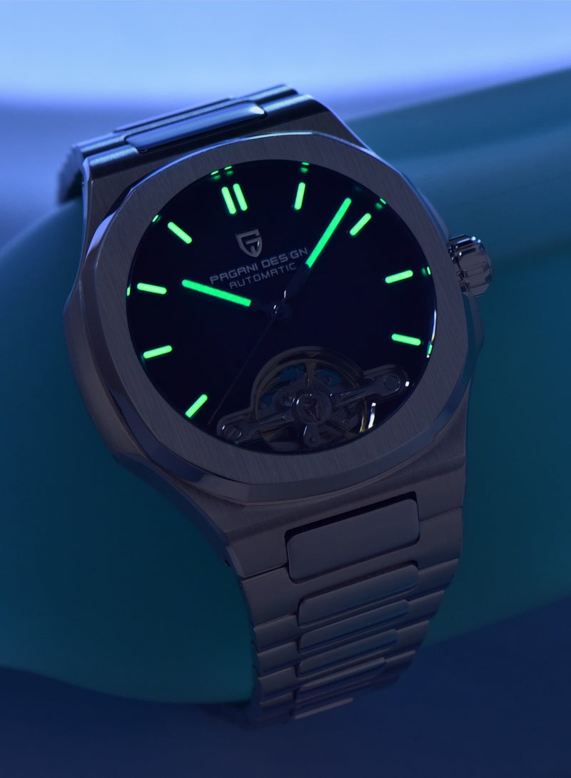 PAGANI DESIGN Business Men's Luxury Watch PD-YS025, Imported High-Quality Mechanical Movement, Skeleton Tourbillon, Sapphire Glass Crystal, Stainless Steel Strap, Fashion Luxury Watch - Image 5