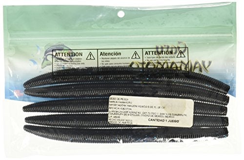 Yamamoto 4'' SENKO BLACK W/ LARGE BLUE FLAKE (10 PACK) - Image 2