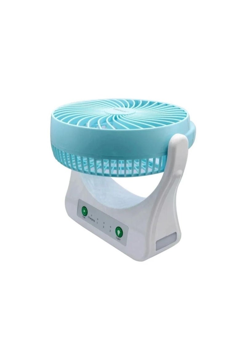 WEIDASI Rechargeable Table Fan | 2800 RPM | 24Ah Li-ion Battery | 3 Speed Settings | 4 SMD Lights | USB Charging | Portable Design  - Image 5
