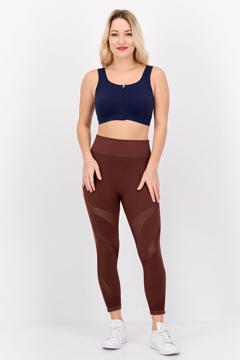 Brooks Women Sportswear Fit Lightly Padded Running Sports Bra, Navy - Image 4