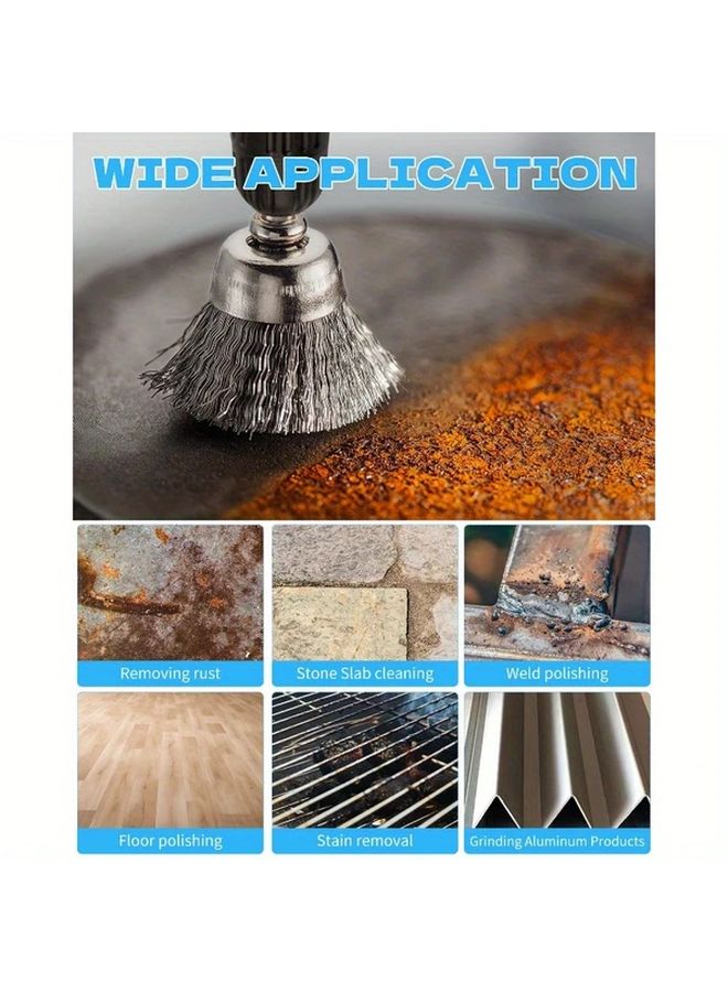 36 Pcs Wire Wheel And Cup Brush Set For Rust Removal Polishing And Surface Preparation - Image 4