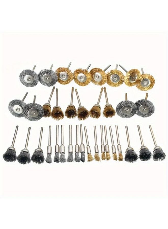 36 Pcs Wire Wheel And Cup Brush Set For Rust Removal Polishing And Surface Preparation - Image 3