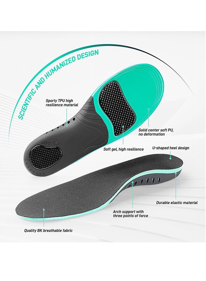 Excefore Flat Feet Orthotic Insert, Foot Pain Relief Orthotics Shoe Inserts for Metatarsalgia, High Arch Support Insoles for Shoe Insole, Memory Foam Insoles (Size: L, Men's 8.5-9.5 | Women's 10.5-11.5)  - Image 4