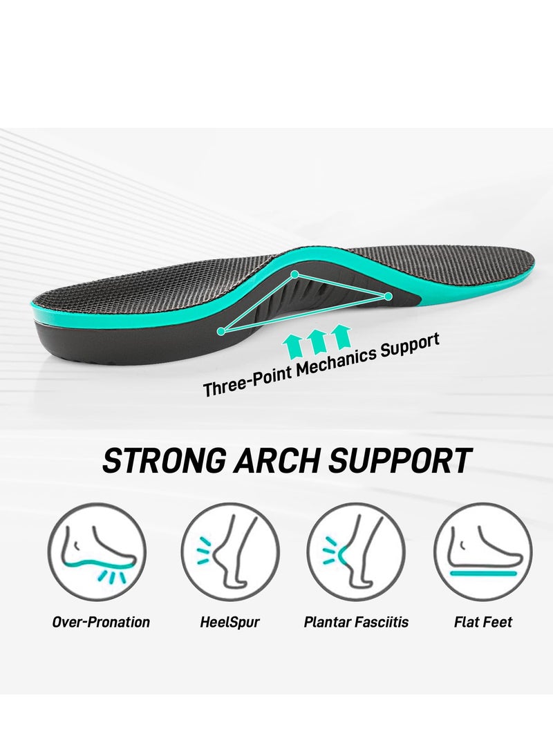 Excefore Flat Feet Orthotic Insert, Foot Pain Relief Orthotics Shoe Inserts for Metatarsalgia, High Arch Support Insoles for Shoe Insole, Memory Foam Insoles (Size: L, Men's 8.5-9.5 | Women's 10.5-11.5)  - Image 5