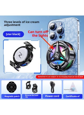Icing Mobile Phone Radiator Semiconductor Refrigeration Digital Display Magnetic Back Clip Game Live Bracket Noise Small TL07-Product Color:[ice Style-black] Tl07-three-speed Adjustment - pzsku/Z063E9F55358101557D99Z/45/1744951274/bcda0667-0d67-47a5-aa5f-2d12234d4f58