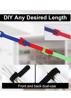 General 150PCS Cable Ties, 4+6+8+10 inch Multi-Colour Cable Ties for Cable Management, Adjustable Fastening Cable Ties, Multi-Purpose Reusable Hook and Loop for Home, Office and Garage  - Image 5