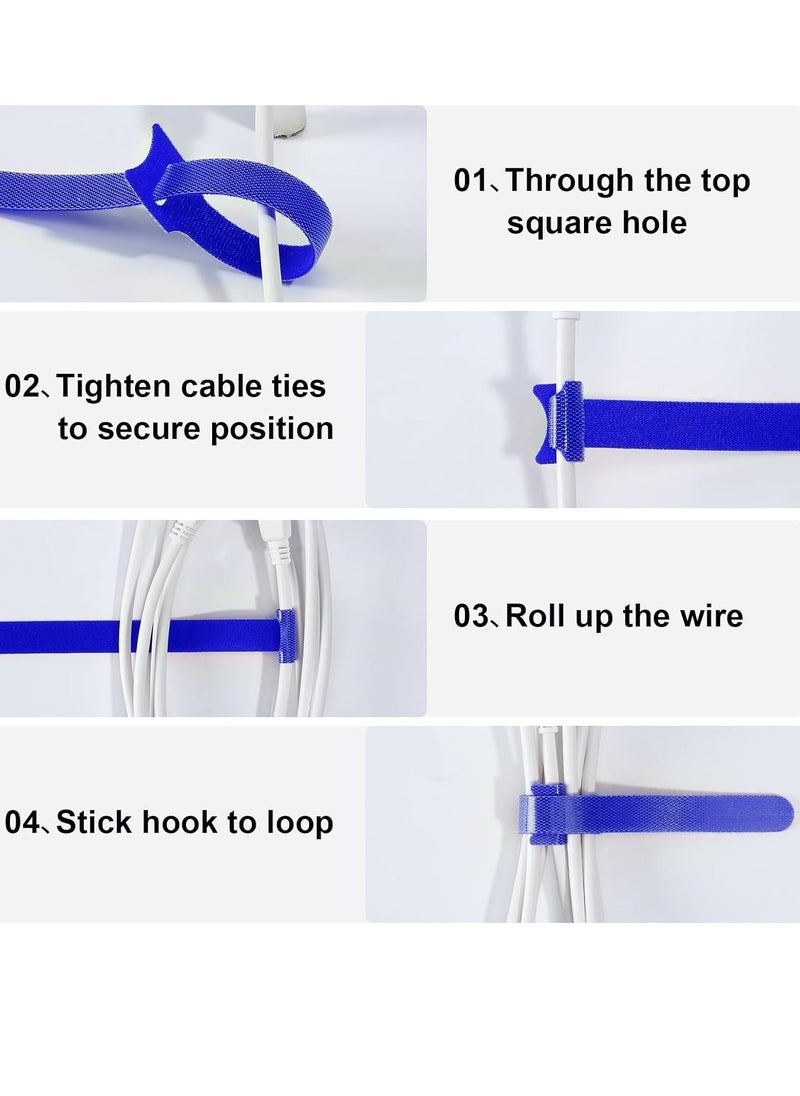 General - 150PCS Cable Ties, 4+6+8+10 inch Multi-Colour Cable Ties for Cable Management, Adjustable Fastening Cable Ties, Multi-Purpose Reusable Hook and Loop for Home, Office and Garage - Image 1
