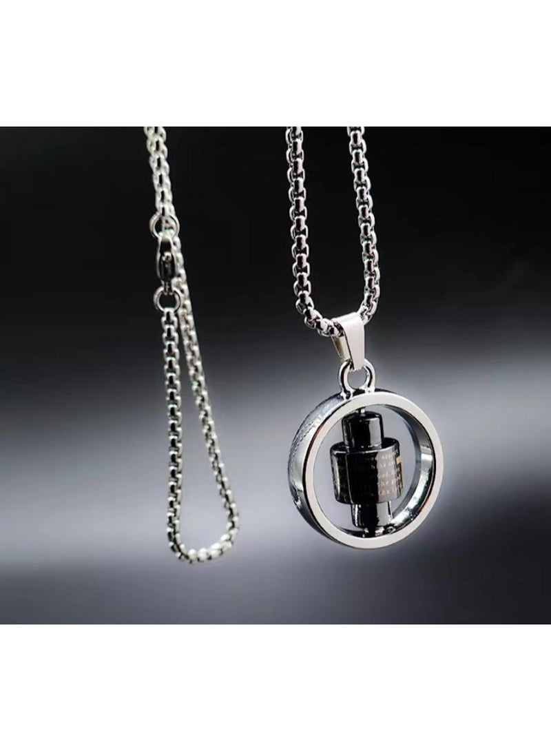 LATEEN Men's Titanium Steel Necklace Silver Trendy Collarbone Chain Rugged Hip Pop Style Accessory Birthday Eid Gift Hypoallergenic & Durable Fashion Jewelry - Image 2