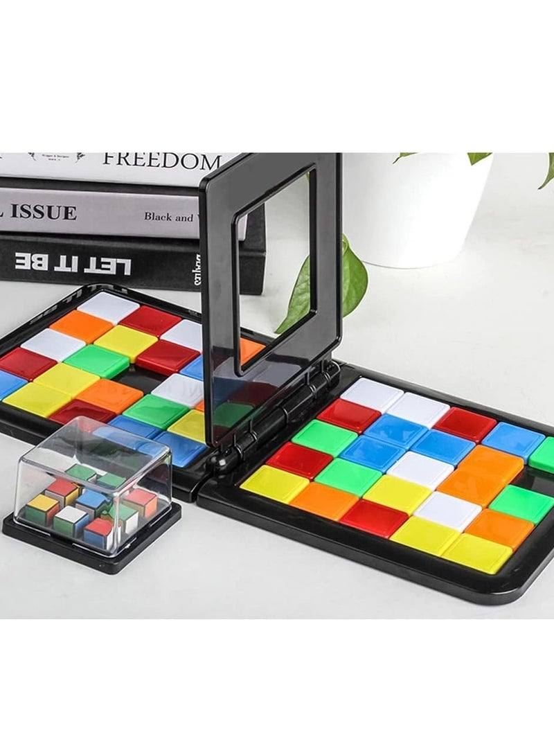 Race Game Magic Block Game Board Games for 2 Players Genius Square Game Sequence Puzzle Brain teasers Board Games for Boys and Girls Rubiks Race Game - Image 5
