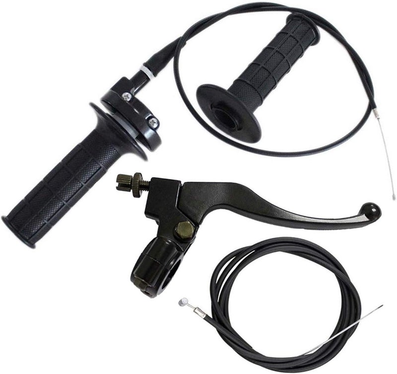 LIYYOO Throttle Cable, Twist Throttle, Right Brake Lever and Handle,Brake Cable, for Mini Bike XR80 XR100 CRF70 CRF80 CRF100 Pit Dirt Motor Bike,Mb165 Mb200 196cc 200cc 5.5hp 6.5hp Bike - Image 1