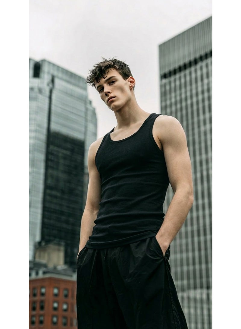 Eiffel Sleevless Top for men  Undershirts,pack of 1 ,Comfortable Syrian Cotton - Image 1