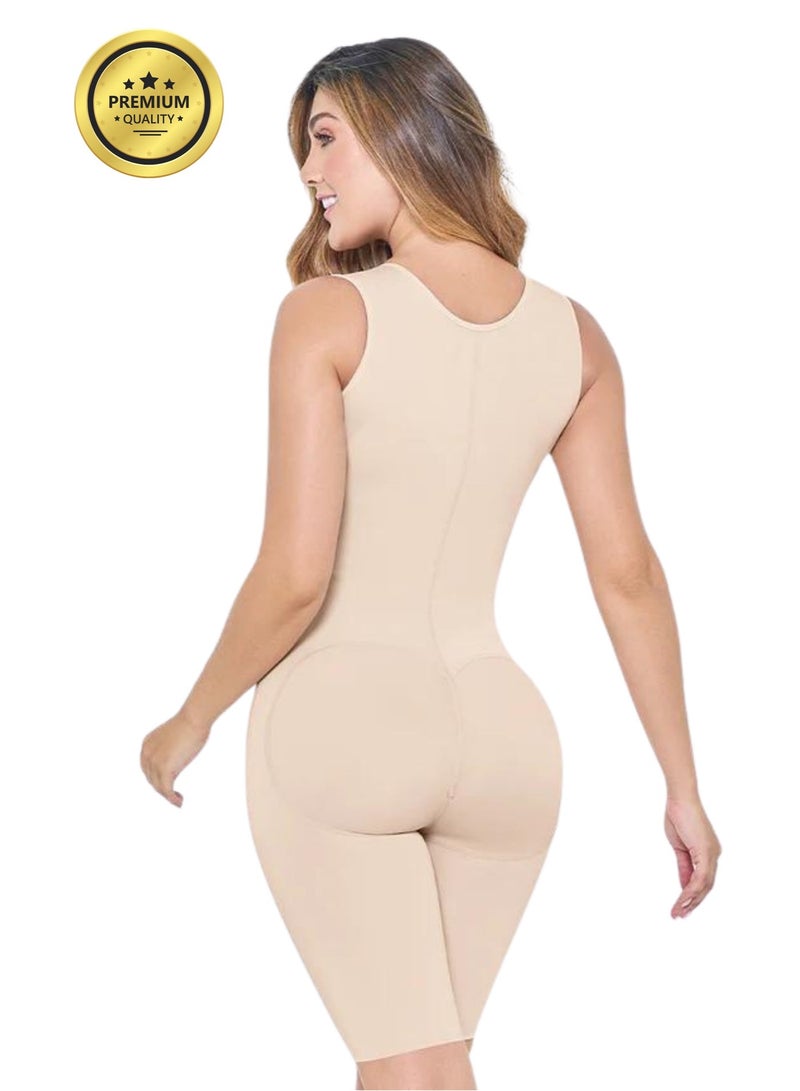 Mariae Fajas Comfort shapewear with bra- Beige High back coverage - Image 2