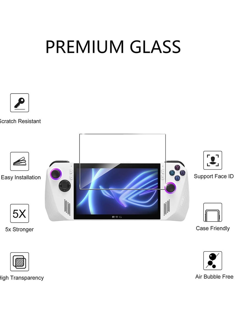 2 Pack Screen Protector for ASUS ROG Ally Handheld 7 Inch 2023 Tempered Glass Transparent Ultra HD Anti-Scratch Anti-Fingerprint  - Image 2