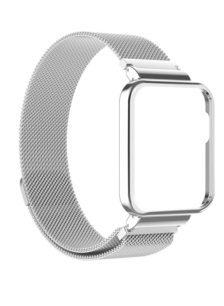 2 in 1 Watch Band Stainless Steel Strap with Metal Cover Compatible with Xiaomi Mi Watch Lite/Redmi Watch - Image 1