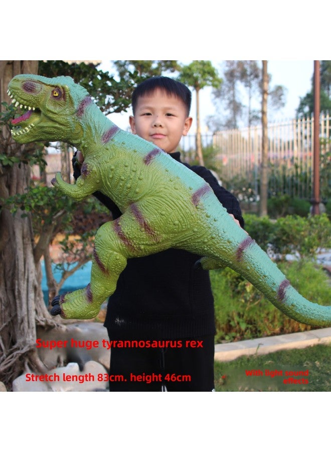 Children's Tyrannosaurus Rex Toy Simulation Soft Glue Dinosaur Toy Model Large Dinosaur Model Vinyl Toy Gift-Color:50cm Muscle Bull Dragon With Lighting Sound Effect - Image 2