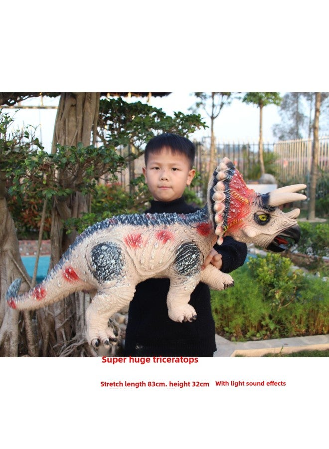 Children's Tyrannosaurus Rex Toy Simulation Soft Glue Dinosaur Toy Model Large Dinosaur Model Vinyl Toy Gift-Color:50cm Muscle Bull Dragon With Lighting Sound Effect - Image 5