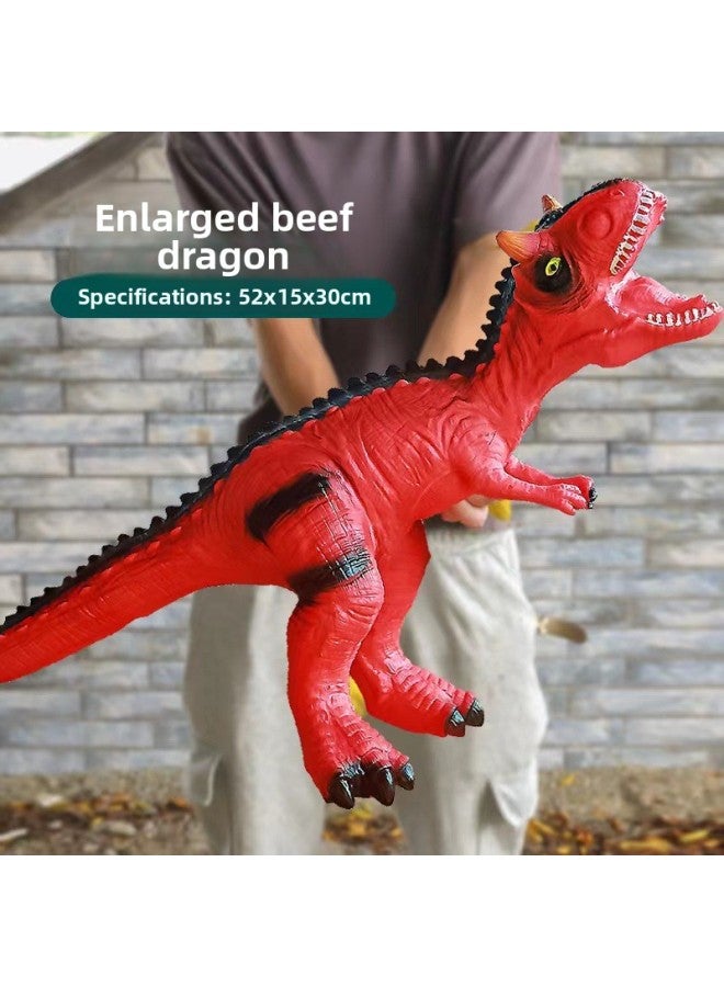 Children's Tyrannosaurus Rex Toy Simulation Soft Glue Dinosaur Toy Model Large Dinosaur Model Vinyl Toy Gift-Color:50cm Muscle Bull Dragon With Lighting Sound Effect - Image 1